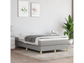 Bed base and light grey mattress 120x190 cm fabric in Vertchez