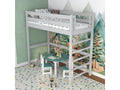Wooden loft bed N01 Grey 80x200