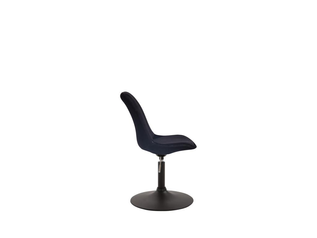 Dining chair - Velvet / Metal - Black - Vertchez