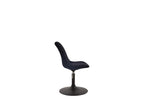 Dining chair - Velvet / Metal - Black - Vertchez