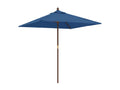 Garden parasol with azure blue wooden pole, 198x198x231 cm