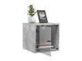 Vertchez Premium - Bedside tables and glass doors, 2 pcs, concrete grey, 35x37x35 cm