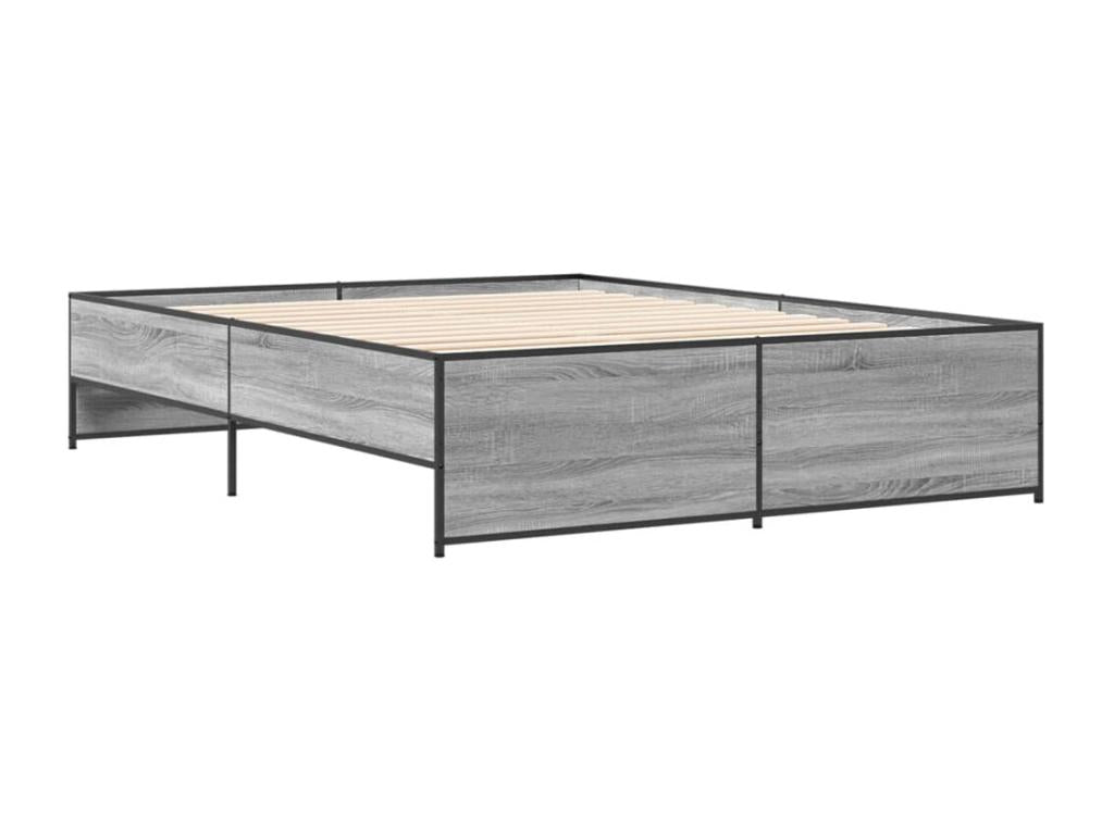 Bed frame without mattress Vertchez gray 140x200 cm