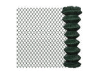 Diamond mesh fence, steel, 1.25 x 15 m, green