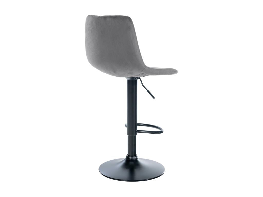 Bar stools - Velvet / Metal - Dark Grey - Vertchez
