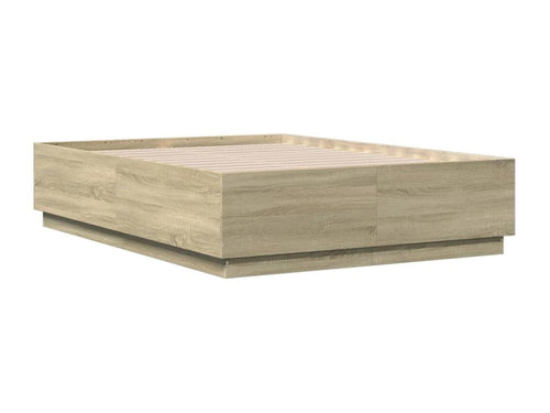 Green oak bed frame 135x190 engineered wood
