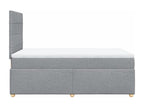 Bed base and light grey mattress 120x190 cm fabric in Vertchez