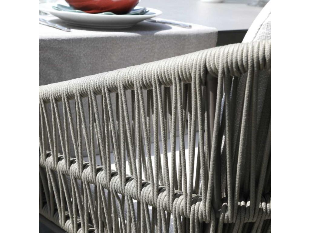 Vertchez garden armchair in aluminum and synthetic resin