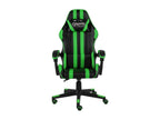 Black and green faux leather gaming chair