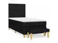 Bed base in Vertchez with black 90x190 mattress, fabric