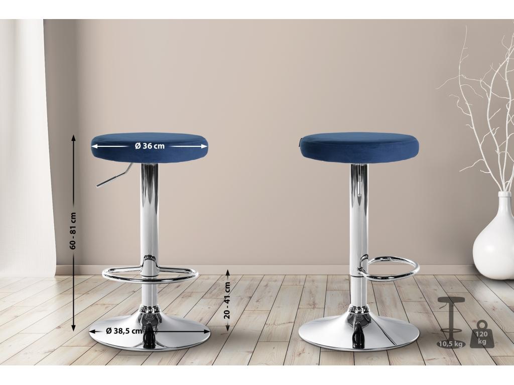 Ponte Bar Stool - Vertchez / Blue Velvet 60.00
