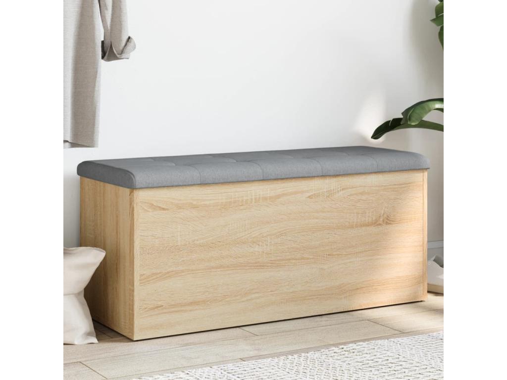 Vertchez oak storage bench, 102x42x45 cm, engineered wood