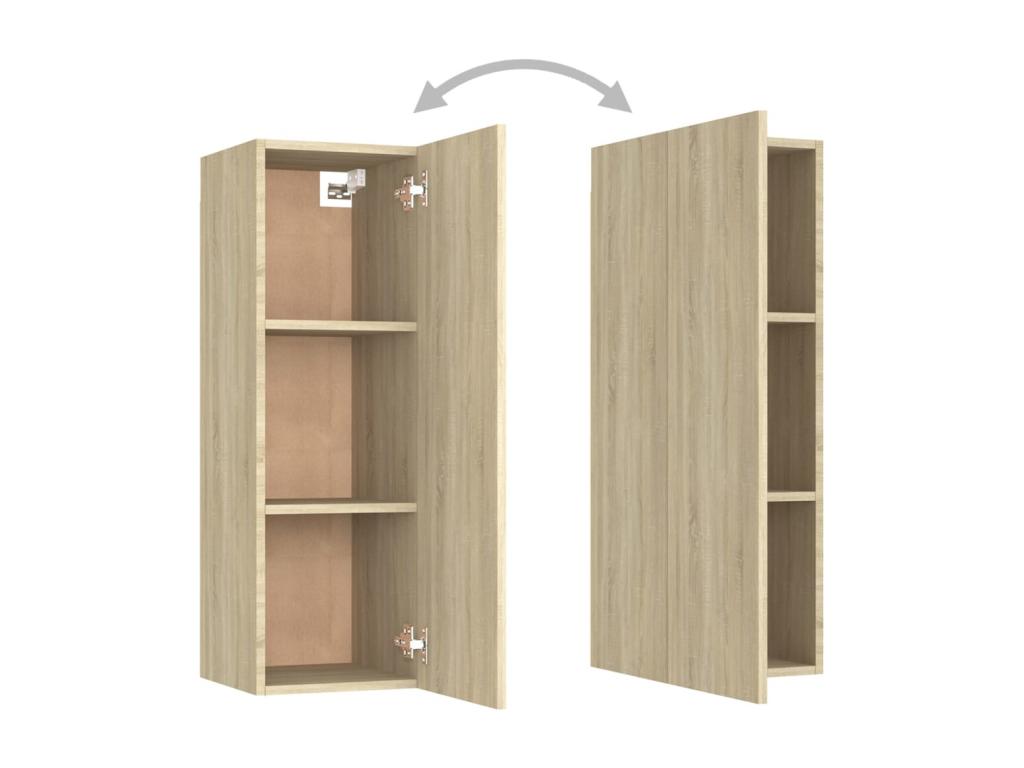 5-Piece TV Unit Set, Green Oak, Chipboard