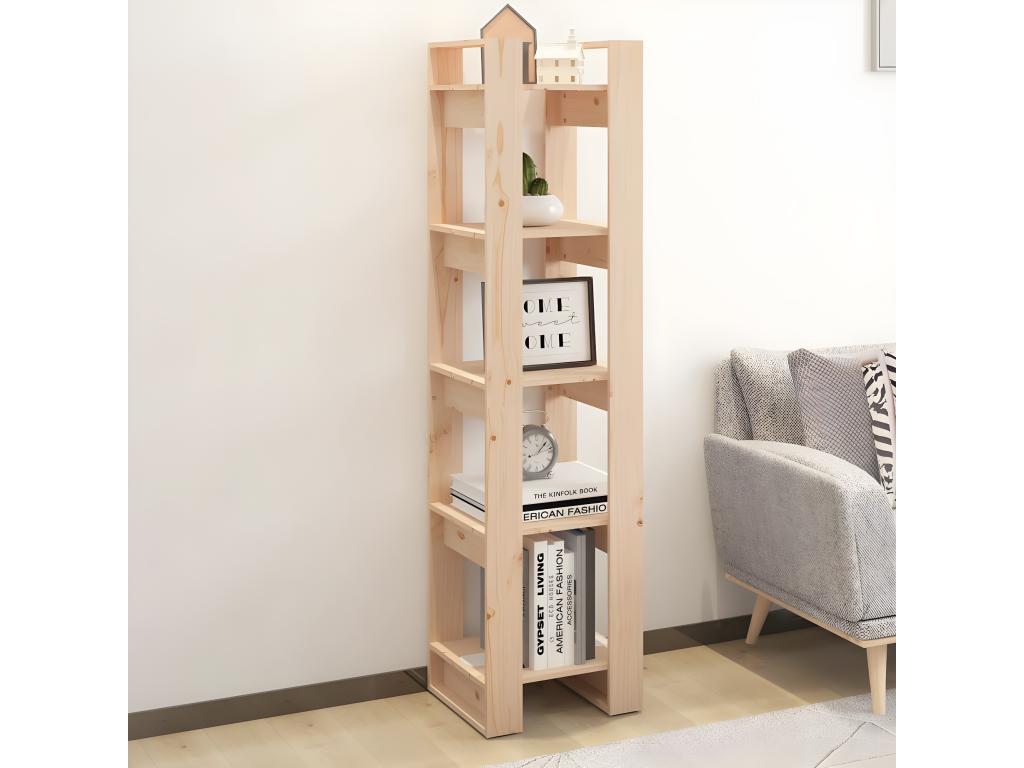 Bookshelf/Room Divider 41x35x160 cm Solid Pine