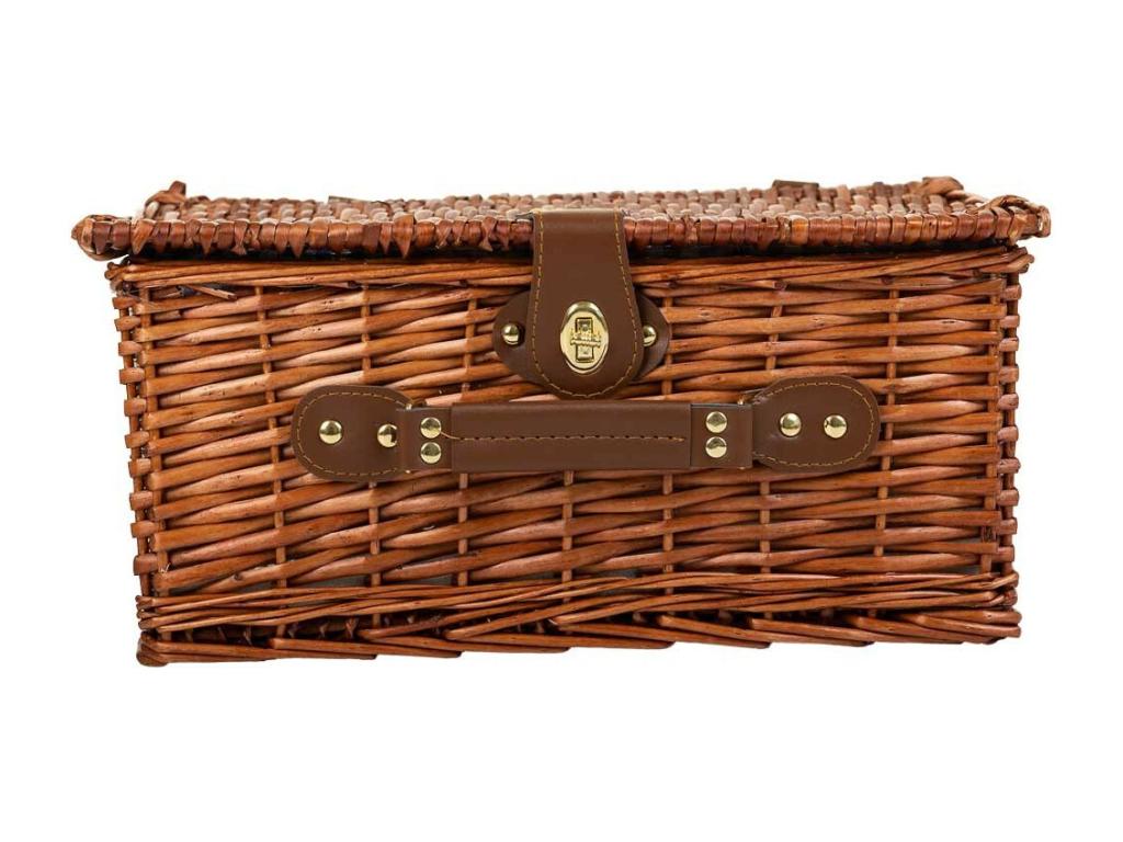 Brown picnic basket 40x28x20h