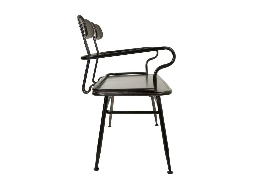 2-seater metal bench 122x53.5x88.5h