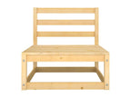 8-piece garden furniture set with cushions, solid pine wood