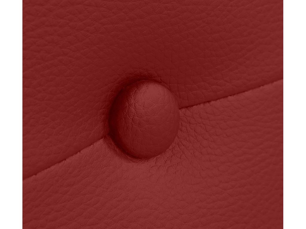 Vertchez Faux Leather Headboard with Buttons 110x105cm with Legs for 105cm Beds - Red