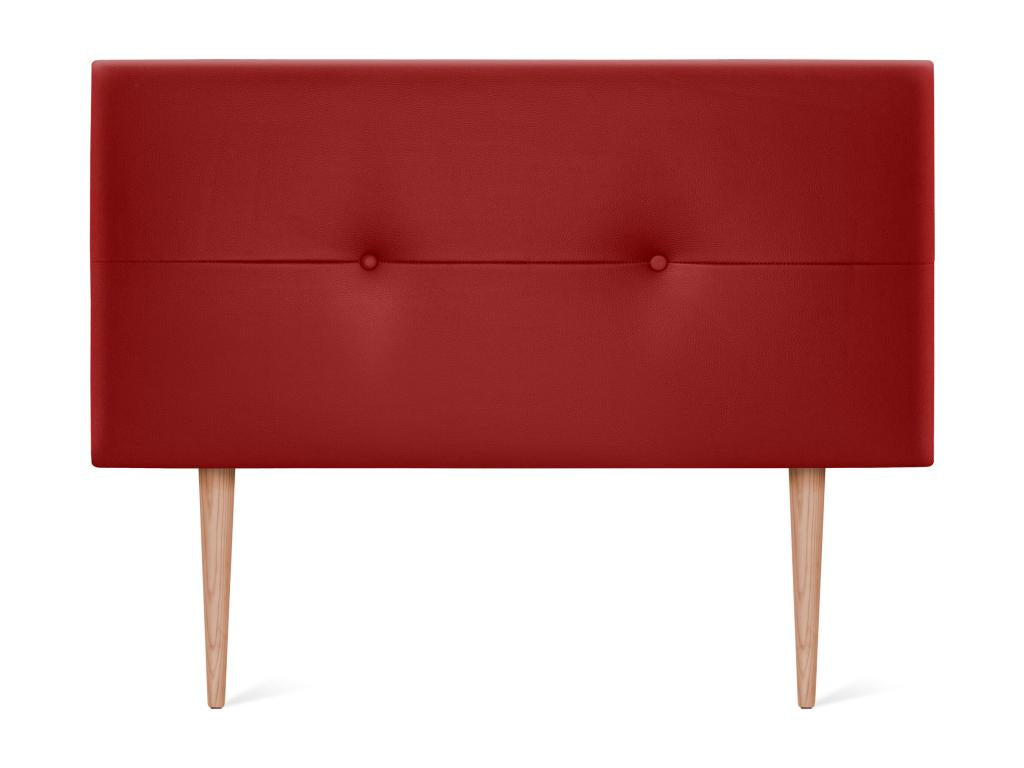 Vertchez Faux Leather Headboard with Buttons 110x105cm with Legs for 105cm Beds - Red
