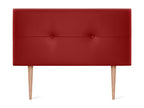 Vertchez Faux Leather Headboard with Buttons 110x105cm with Legs for 105cm Beds - Red