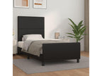 Bed frame with headboard, black, 80x200 cm, faux leather