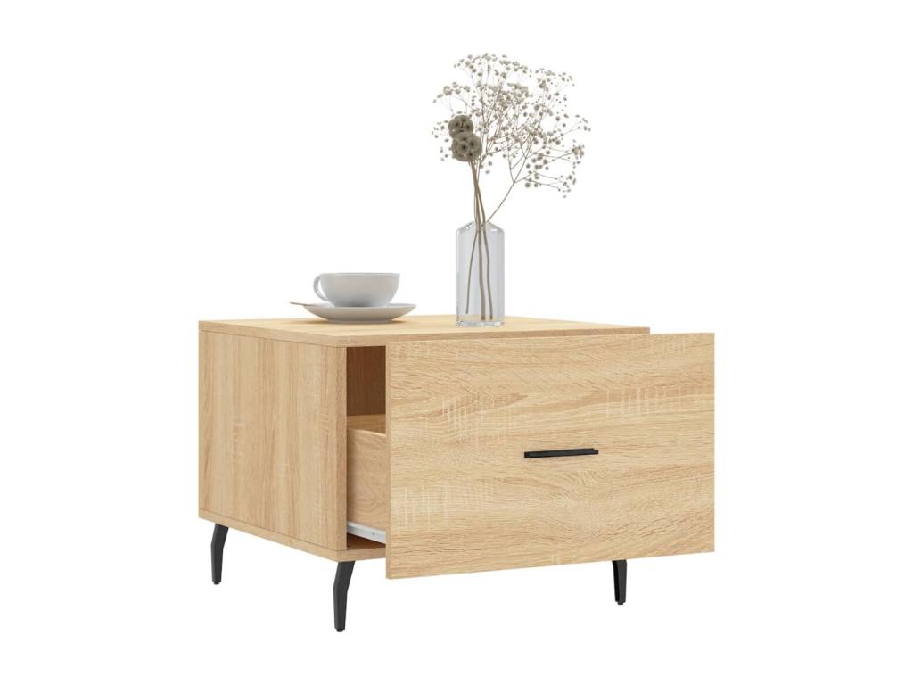 Green Oak Coffee Table 50x50x40 Engineered Wood