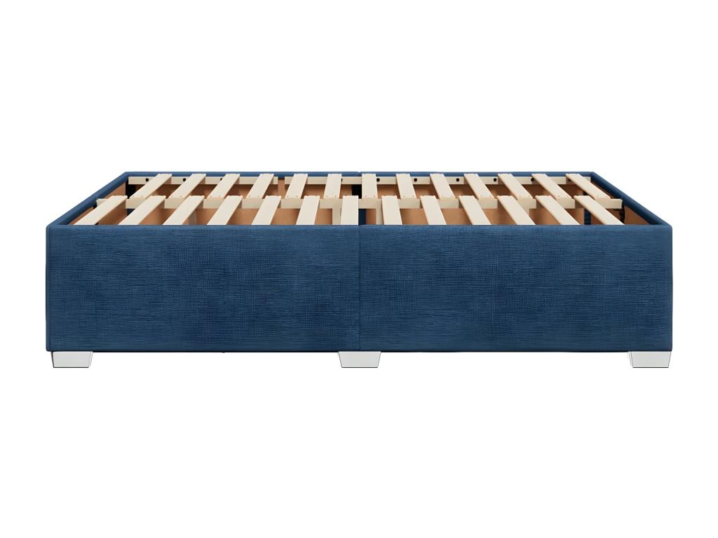 Bed frame Blue 140x190 cm Fabric