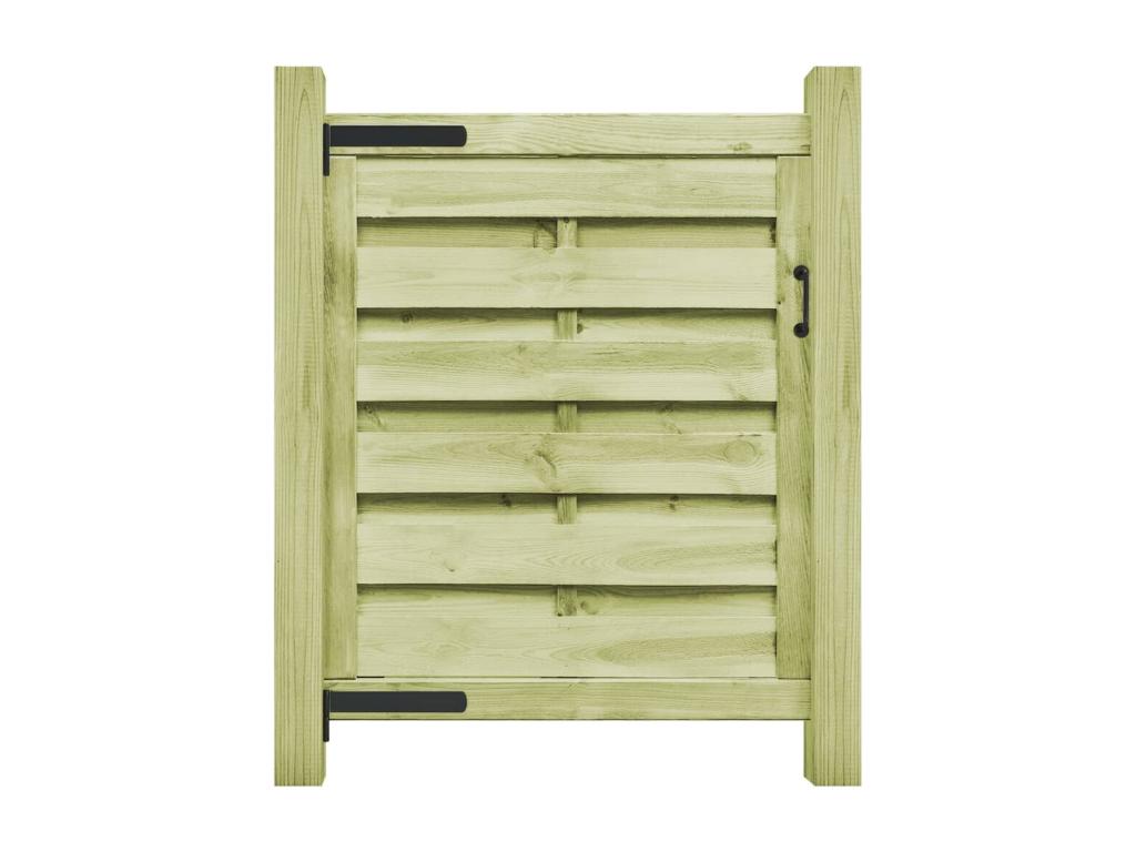 Impregnated pine wood gate 100x100 Green 3