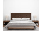 Vertchez Aqualine fabric headboard with 2 buttons, 150x50cm, for 150cm beds - Brown