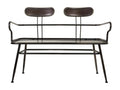 2-seater metal bench 122x53.5x88.5h