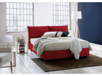 Vertchez Double Bed, Storage Bed with Fabric Upholstery, Made in Italy, Front Opening, Suitable for a 140x200 cm Mattress, Red