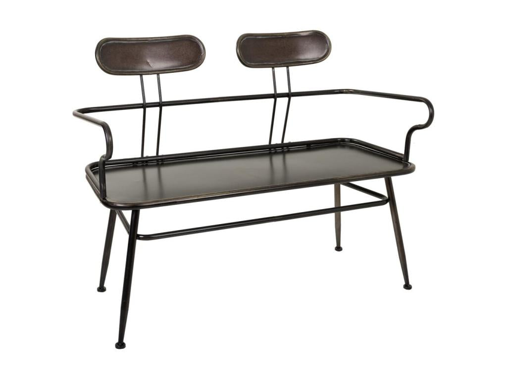 2-seater metal bench 122x53.5x88.5h