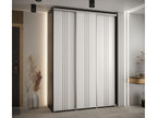 Vertchez 6-door sliding wardrobe, 235.2/180/45 cm, 3 doors, Black/White/Silver