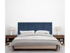 Vertchez Aqualine fabric headboard with 2 buttons, 160x105cm, with legs, for 150/160cm beds - Blue