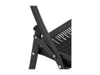 Set of 5 chairs for restaurants, cafes, offices and waiting rooms, 150 kg max, folding design, black, 14 0006014