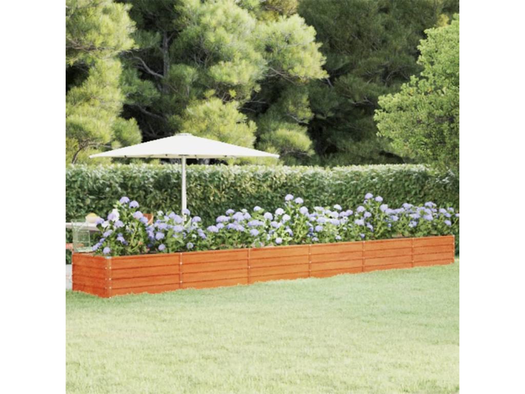 Rusty raised garden bed 600x80x45 cm corten steel