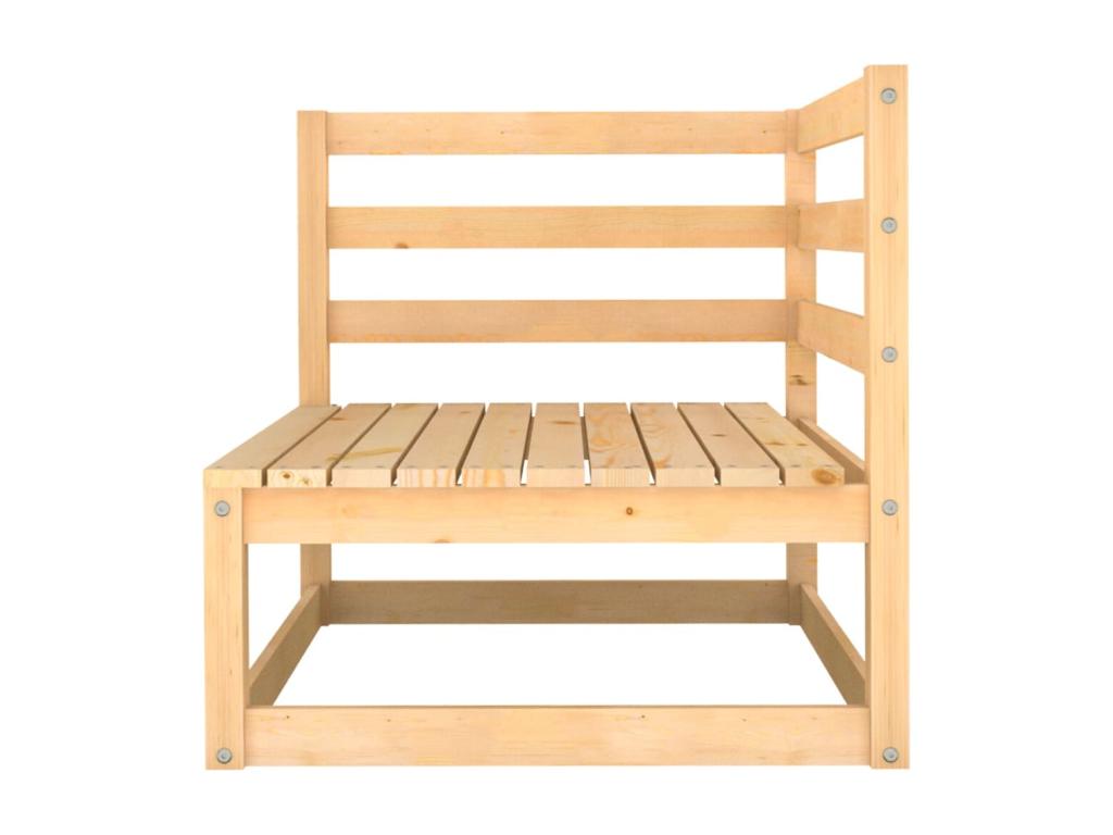 8-piece garden furniture set with cushions, solid pine wood