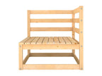 8-piece garden furniture set with cushions, solid pine wood