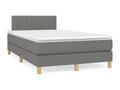 Bed base in Vertchez with dark grey 120x190 mattress, fabric