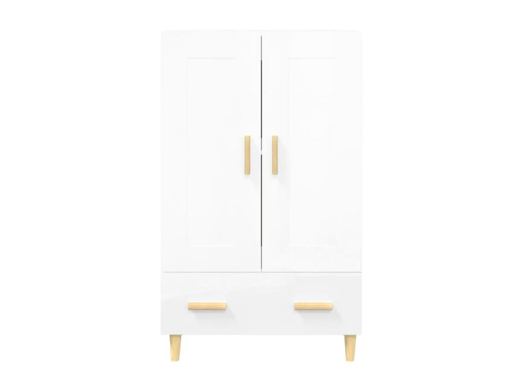 Glossy white sideboard 70x31x115 cm Engineered wood