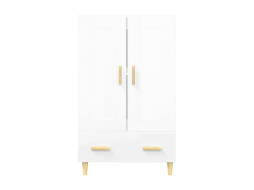 Glossy white sideboard 70x31x115 cm Engineered wood