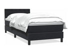 Vertchez bed base with black 80x210 cm velvet mattress