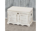 White wooden chest H356