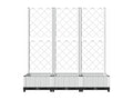Planter with trellis, white, 120x40x121.5 cm, PP