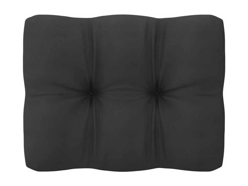 14-piece garden furniture set with cushions, black, solid pine wood