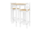 3-piece bar set, white, solid pine wood