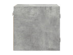 Vertchez Premium - Bedside tables and glass doors, 2 pcs, concrete grey, 35x37x35 cm
