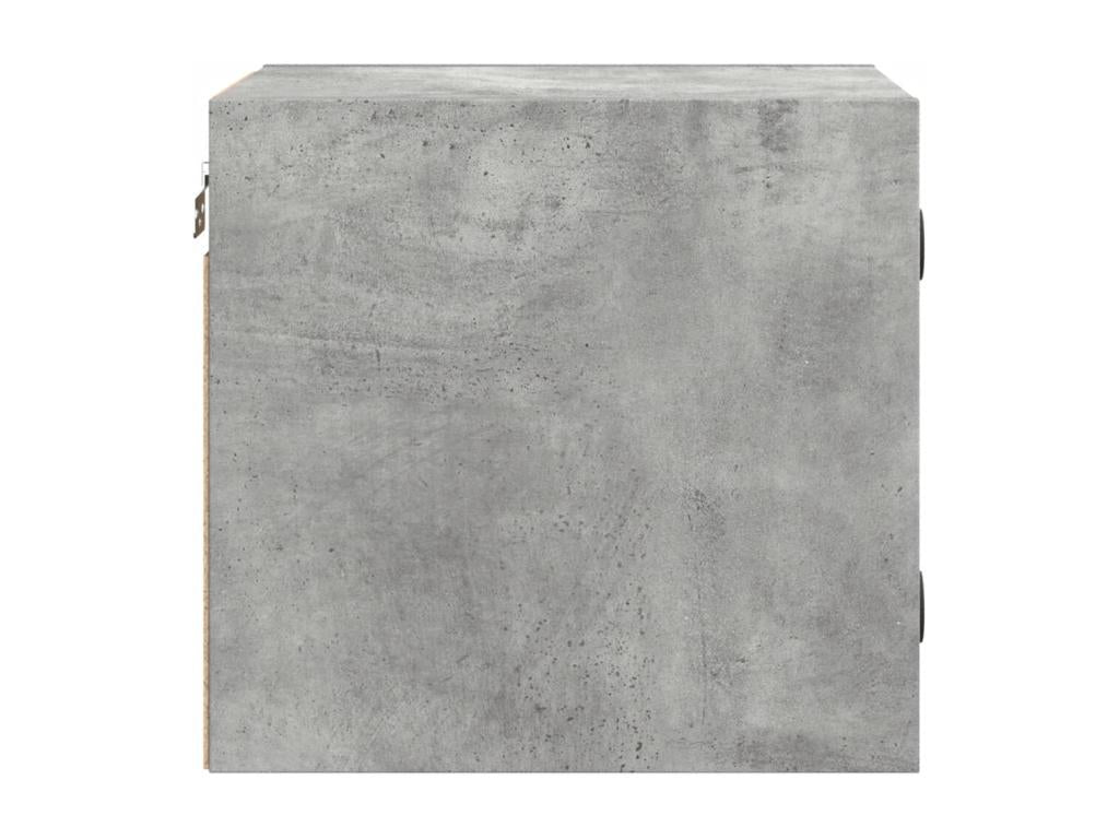 Vertchez Premium - Bedside tables and glass doors, 2 pcs, concrete grey, 35x37x35 cm