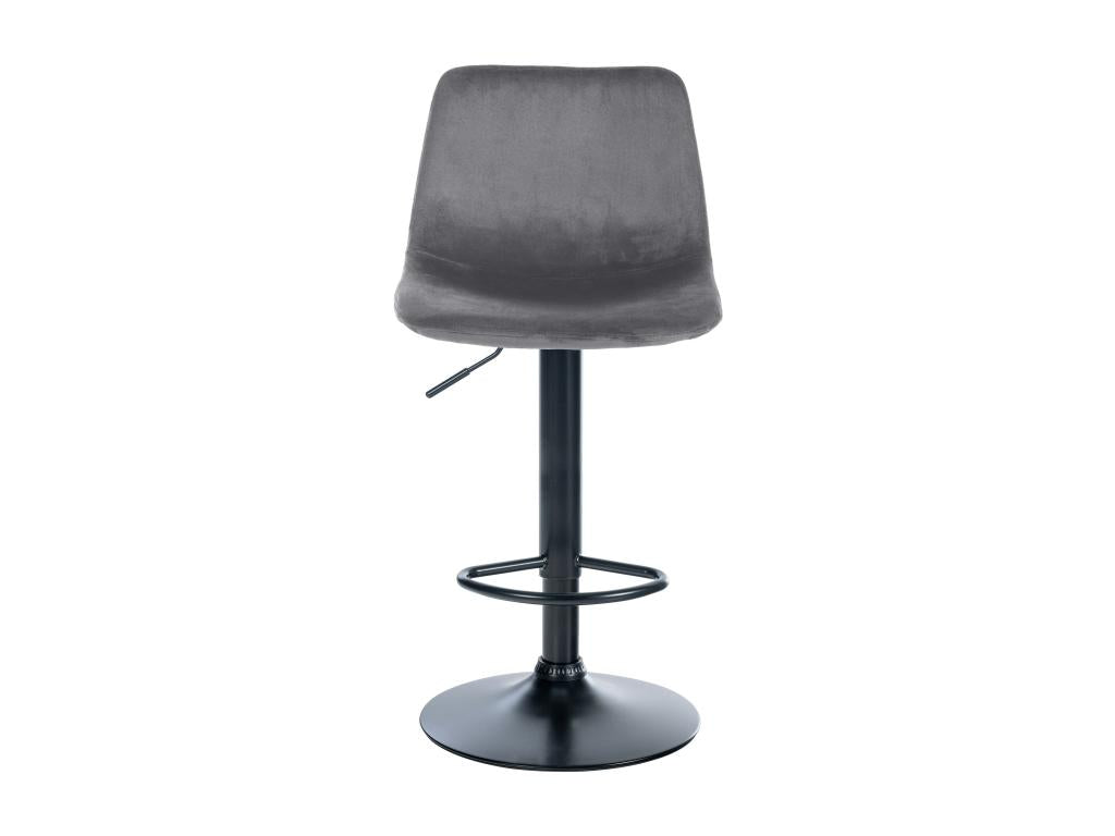 Bar stools - Velvet / Metal - Dark Grey - Vertchez