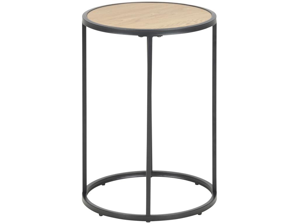 Sea Coffee table in oak and black metal.